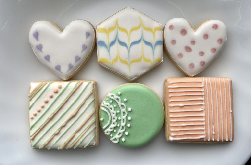 通信講座で作ったアイシングクッキー6枚